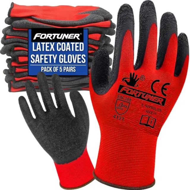 fortuner Industrial Gloves Gardening,Cut-resistant,Latex,Safety Gloves Nylon  Safety Gloves