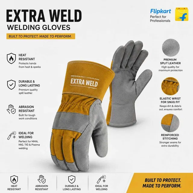 EXTRAWELD WELDING HAND GLOVES PS 261 C Leather  Safety Gloves