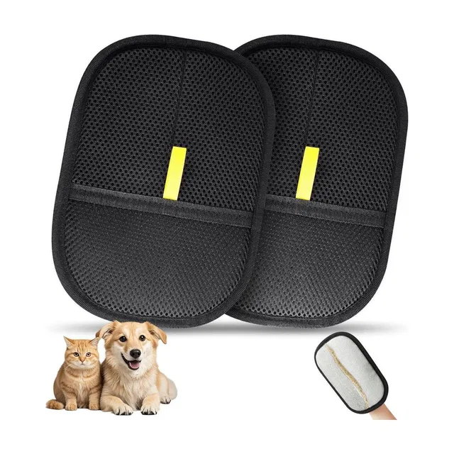 atrmitra 2 Pcs Pet Hair Remover Gloves – Static Hair Catcher Mitt, Fur Remover & Grooming Gloves for Dog & Cat