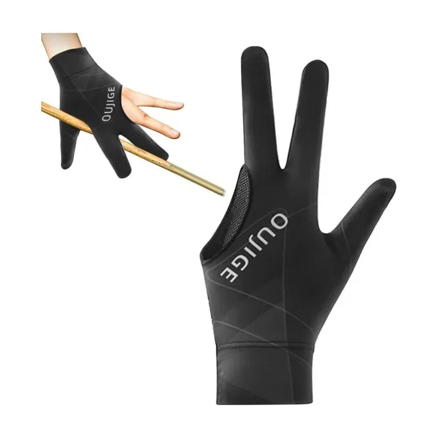 Qpets Billiard Glove Left Hand Full Finger Three Finger Snooker Glove Breathable Anti Billiards Bridge Head