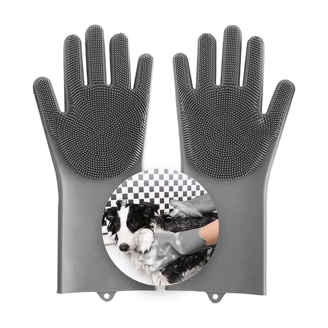 NDKART Magic Pet Grooming Gloves Dog Bathing Scrubber Gloves, Grooming Gloves for Dog, Cat