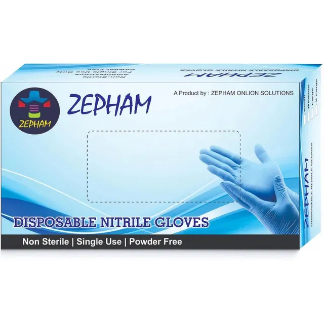 Zepham Powder Free Disposable Nitrile Medical/Examination/Surgical Gloves (Unisex) Nitrile Surgical Gloves