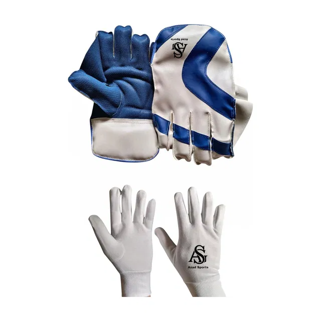 AZAD SPORTS GALLERY WEEKET-KEEPING GLOVES WITH INNER GLOVES, CATCH WITH POTECTION Wicket Keeping Gloves