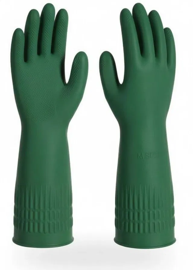 SELL365 LONG SLEEVE RUBBER DISHWASHING GLOVES FOR KITCHEN CLEANING & HOUSEHOLD UTENSILS Wet and Dry Glove