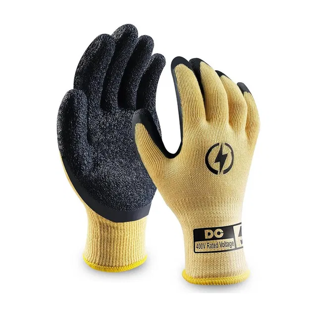 ZOTIMO 400V High Voltage Insulated Electric Gloves for Electricians - Shockproof Gloves Nylon, Rubber  Safety Gloves