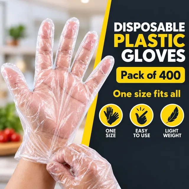 DM SPECIALLY FOR SPECIALIST Transparent gloves for kitchen hand Use & Throw Polythene Cleaning Gloves Polyisoprene Examination Gloves