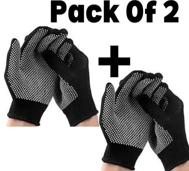 GJSHOP Men’s Cricket Batting Gloves – Strong PVC Design with Anti-Slip Dotted Grip Batting Gloves