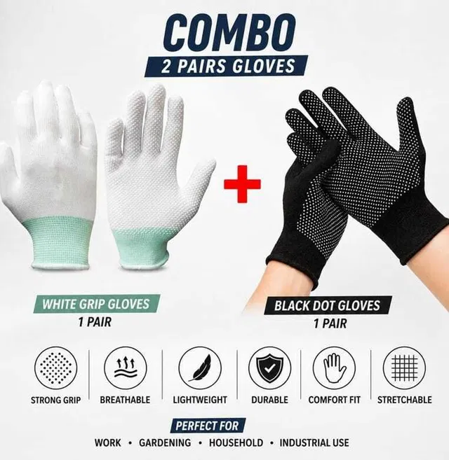Buransh Premium Dotted Batting Gloves for tennis cricket | Pack of 2 Inner Gloves