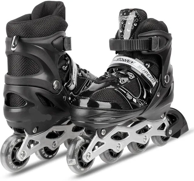 KOJERAFASHION Skates with Flashing Wheel Aluminum Body in-Line Skates\ Shoe Adults Size  6 UK - 9 UK