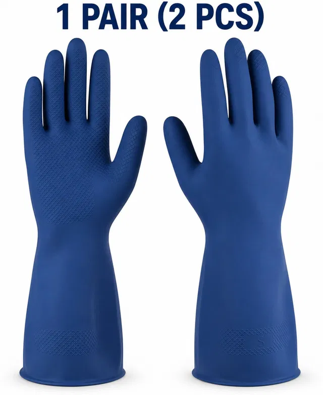 Axisgrip 1 Pair Hand Gloves For Chemical, Electrical , Gardning Rubber  Safety Gloves