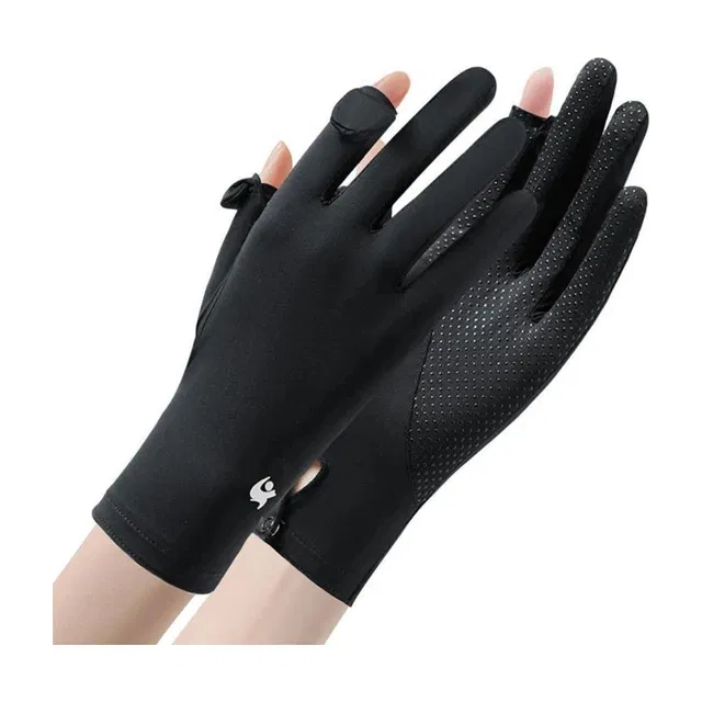 PALAY Summer Ice Silk Cool Gloves, Outdoor Breathable Full Finger Gloves for Cycling Riding Gloves