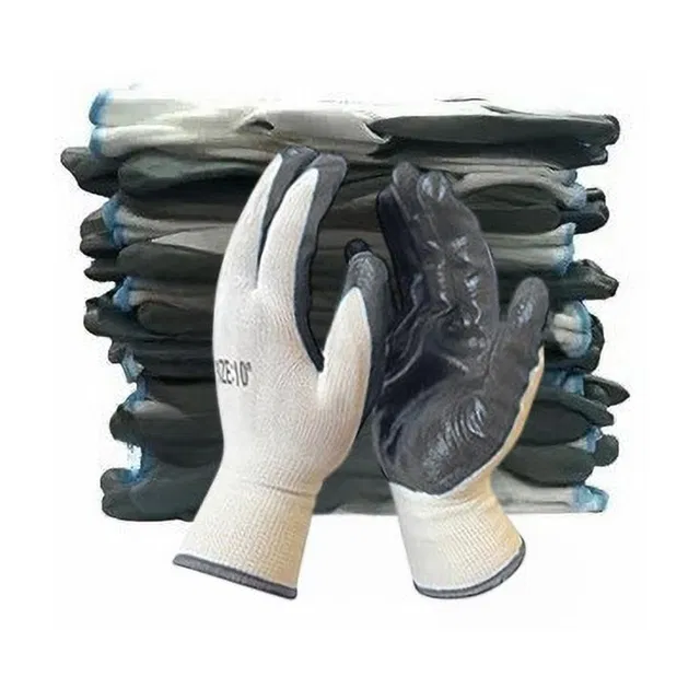 Reforce 6 PAIR Cut Resistant Protection with Rubber Grade Wet and Dry Glove. Nitrile  Safety Gloves