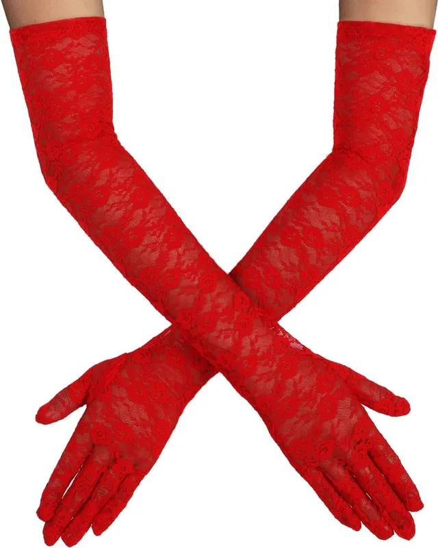 Okara Floral Print Evening Women Gloves