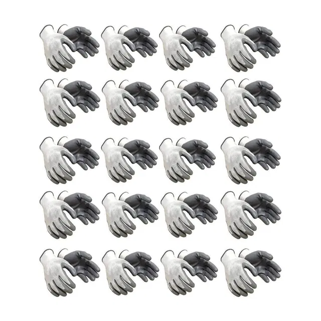 Suresafe Gloves20 pair white and grey Nylon, Rubber  Safety Gloves