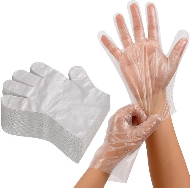 hairotis Plastic Hand Gloves | Transparent, Waterproof, Unisex| Cleaning & Food Serving| Wet and Dry Disposable Glove Set