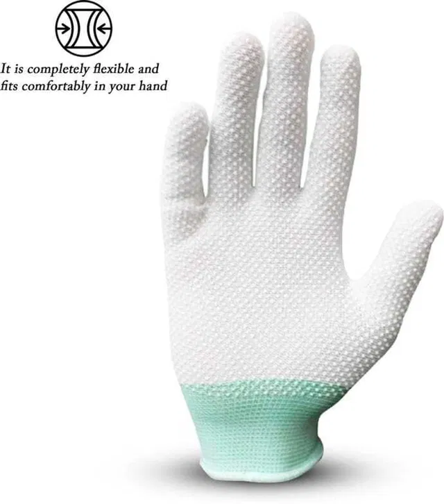 Buransh PVC Dotted (Anti Slip) Pack of 2 Inner Gloves