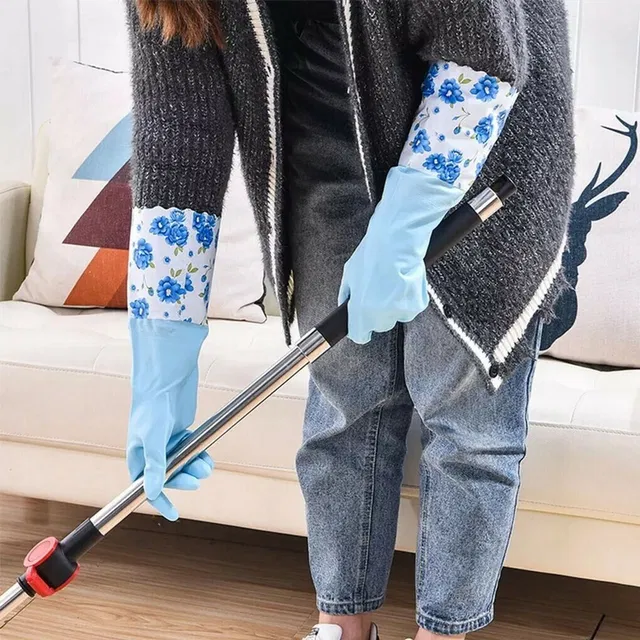 Flipkart SmartBuy PVC FlockLined Long Elbow Length Gloves for Kitchen Dishwashing Winters Wet and Dry Glove Set