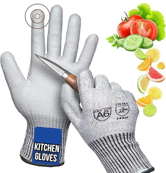 STYLERA 1 Pair Cut Resistant Level 5 Protection Hand Safety Gloves for Cutting, Nitrile, Polyester  Safety Gloves