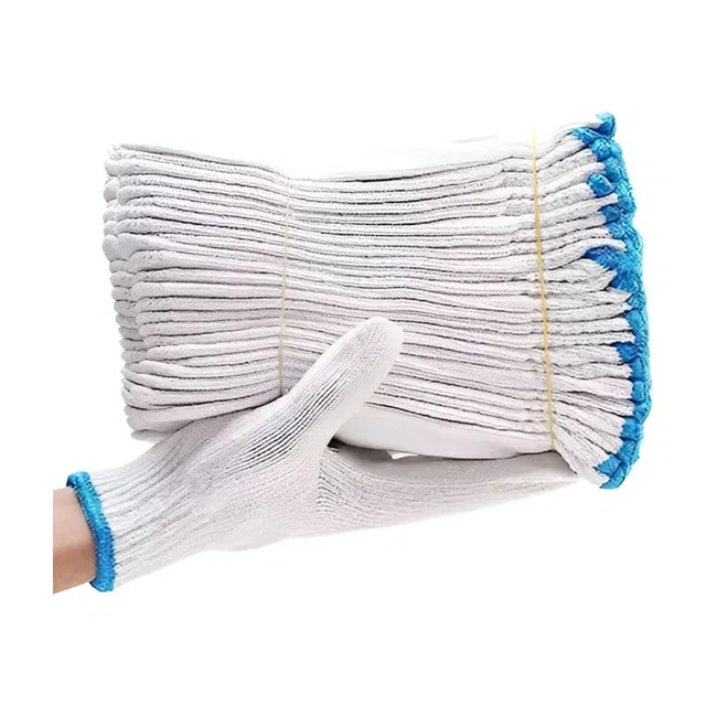 QTM 20 Pair Cotton Knitted Gloves Reusable Washable Bundle for Unisex Free size Synthetic  Safety Gloves