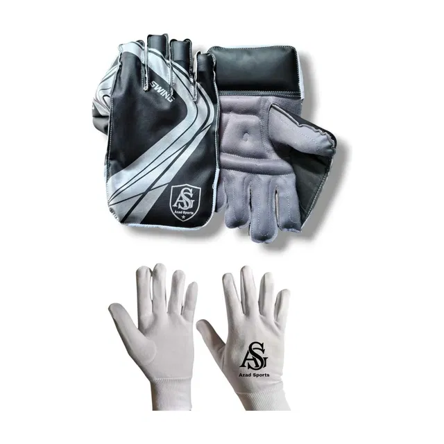 AZAD SPORTS COMBO WICKET KEEPER GLOVES WITH INNER GLOVES Wicket Keeping Gloves