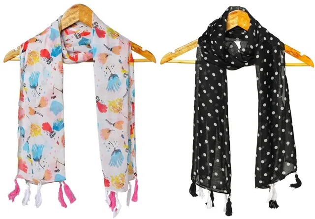 mss FASHION Printed Chiffon Women Stole, Scarf, Fancy Scarf