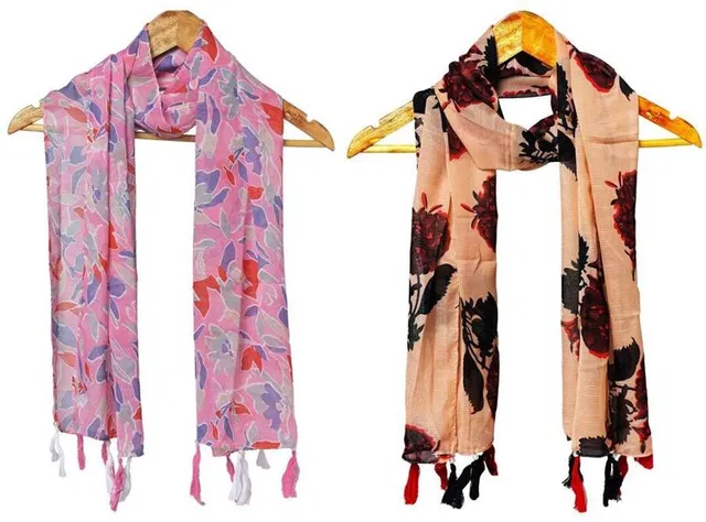 mss FASHION Printed Chiffon Women Stole, Scarf, Fancy Scarf