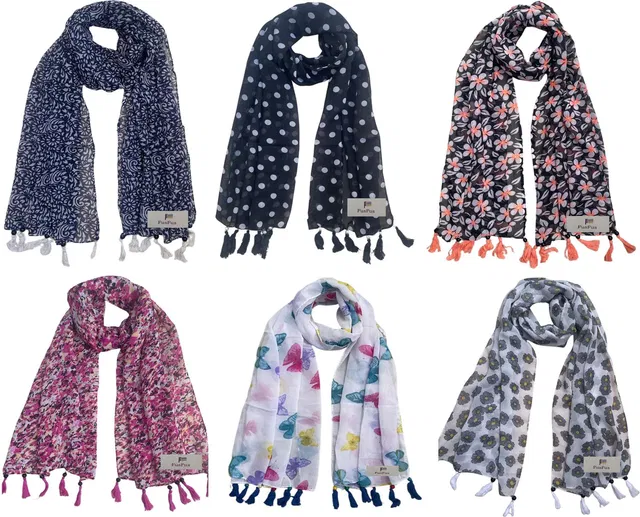 FusFus Printed Chiffon Women Scarf