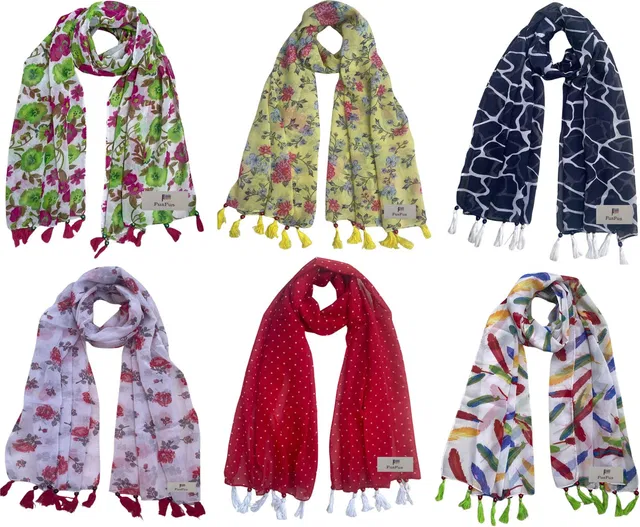 FusFus Printed Chiffon Women Scarf