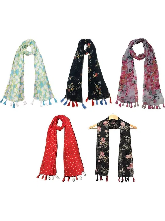 mss FASHION Printed Chiffon Women Fancy Scarf, Scarf, Stole