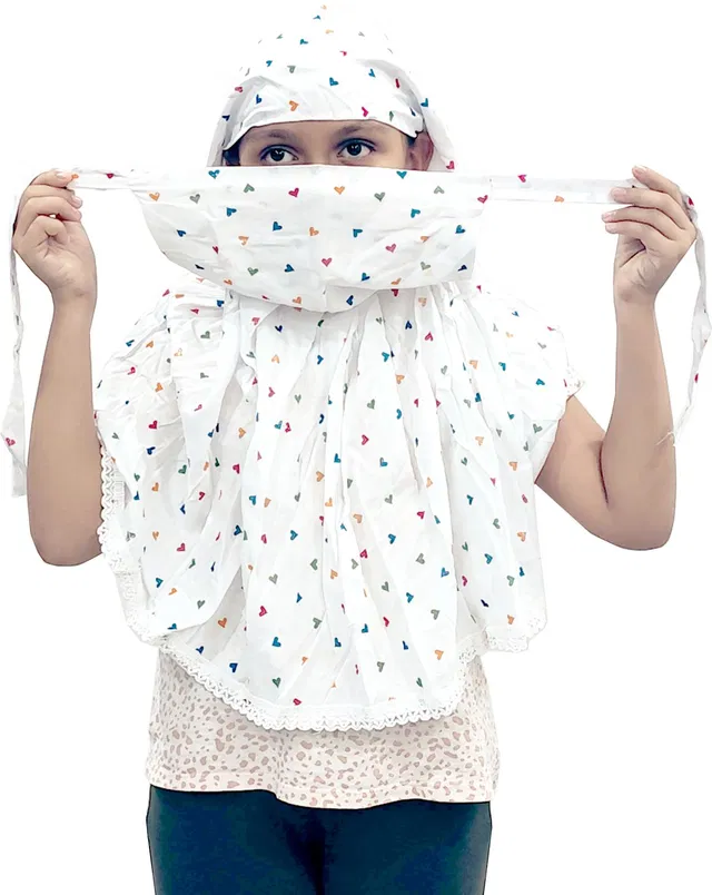evaclothing Printed Cotton Blend Baby Girls Fancy Scarf, Scarf, Stole, Faux Turtleneck Neck Cover