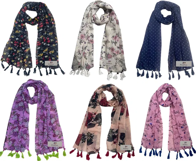 FusFus Printed Chiffon Women Scarf