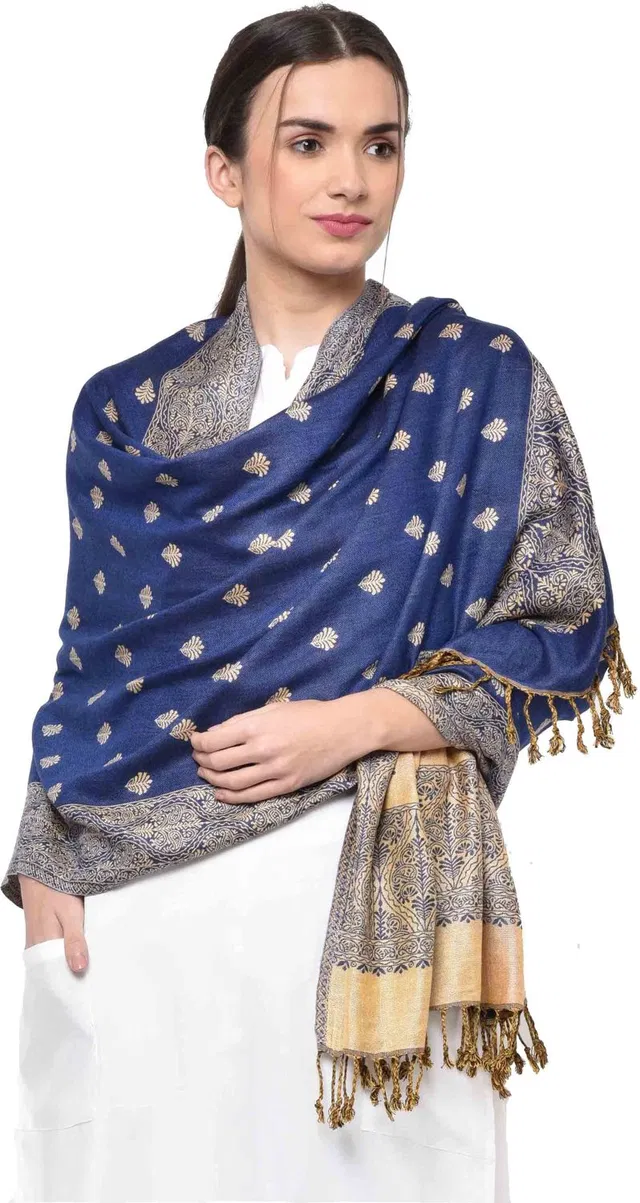 WEAVERS VILLA Woven Viscose Women Scarf, Stole, Fancy Scarf