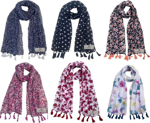 FusFus Printed Chiffon Women Scarf