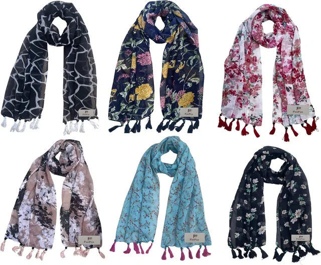 FusFus Printed Chiffon Women Scarf