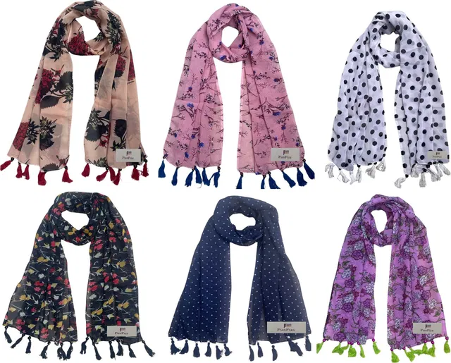 FusFus Printed Chiffon Women Scarf
