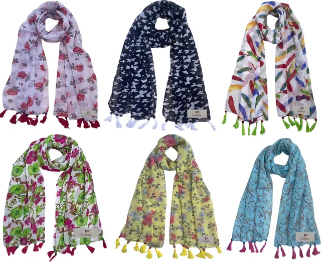 FusFus Printed Chiffon Women Scarf