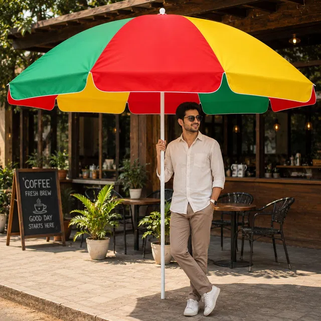 ARUN & SONS Wide Canopy Garden Umbrella for Shop Market with Durable Shade Umbrella