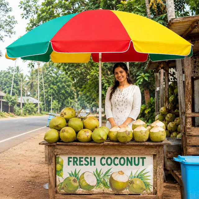 ARUN & SONS Garden Umbrella Big Size for Cafe Restaurant with Durable Shade Umbrella