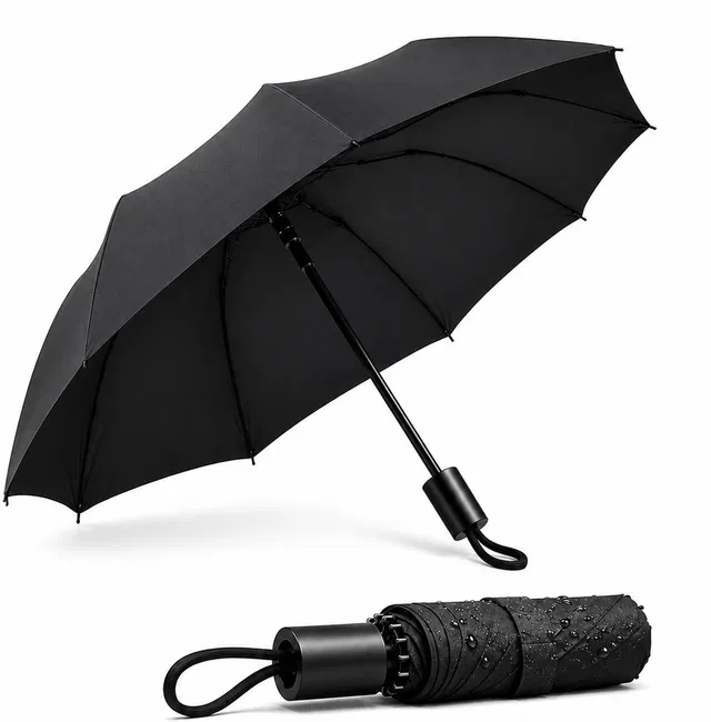 SRGI Classic Black Waterproof Umbrella for Men & Women Umbrella Umbrella