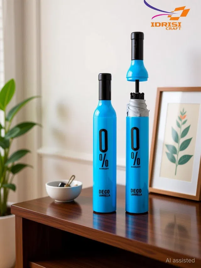 IDRISI CRAFT New Trending 0% Decent Look Deco Wine Bottle Travel Umbrella