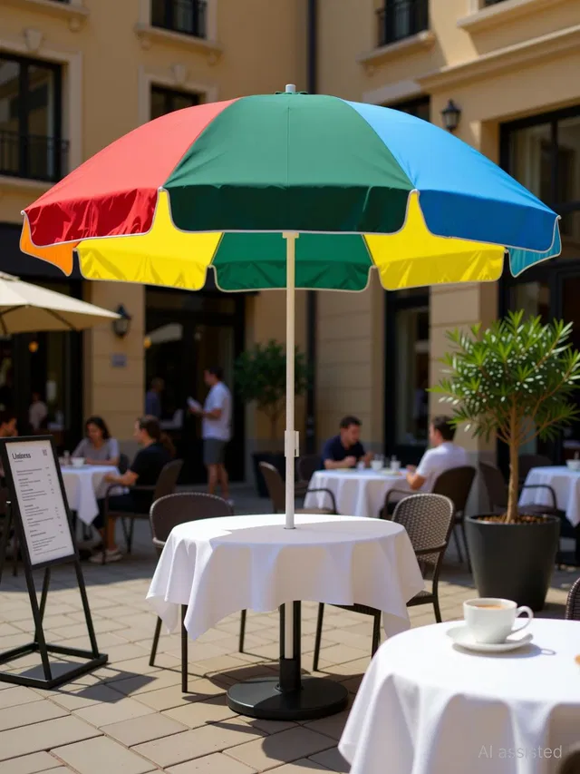 Umbress 40in/7ft Without Stand Outdoor Garden Big Size Umbrella For Shop Hotels Umbrella