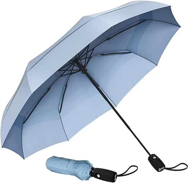 HSR Portable Auto Travel Strong Umbrella for AutoOpen/Close Button Umbrella for Men Umbrella