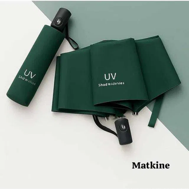 Matkine 3 Fold with Auto Open and Close GREEN UV Umbrella