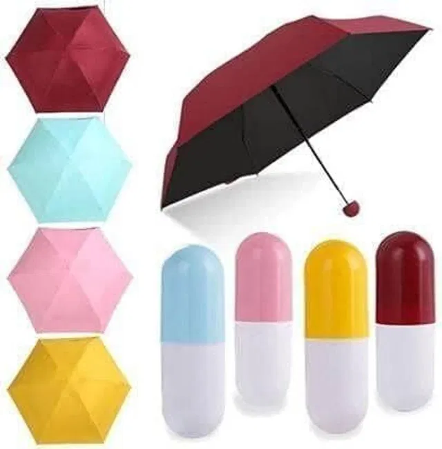 Satyamwyn Capsule Bottle Umbrella - UV and Rain Protection, Compact Umbrella (Multicolor) Umbrella