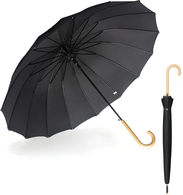 KRAPTICK Long umbrella, Big size umbrella, Golf Long Stick Umbrella, Umbrella for Rain Umbrella