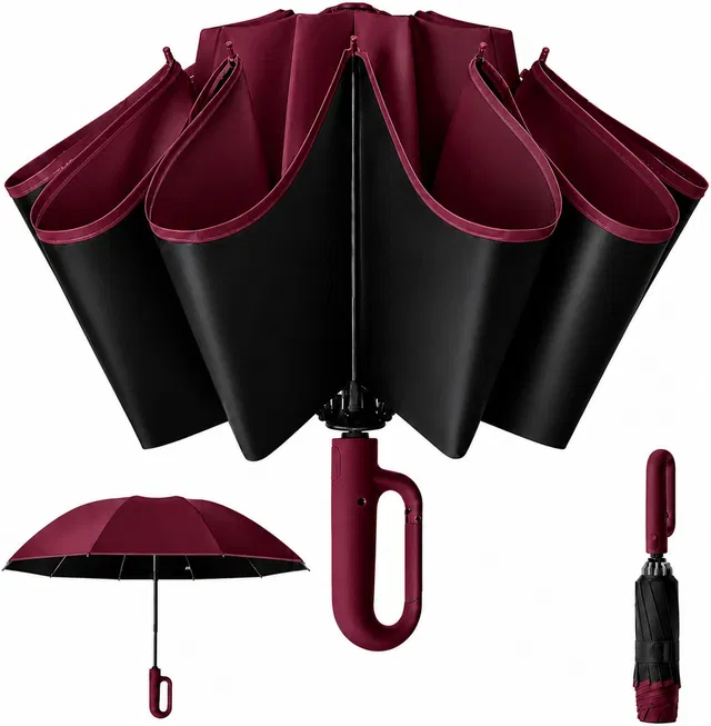 Owme Auto Open-Close UV Coated, Wind Proof Umbrella for Women & Men Umbrella