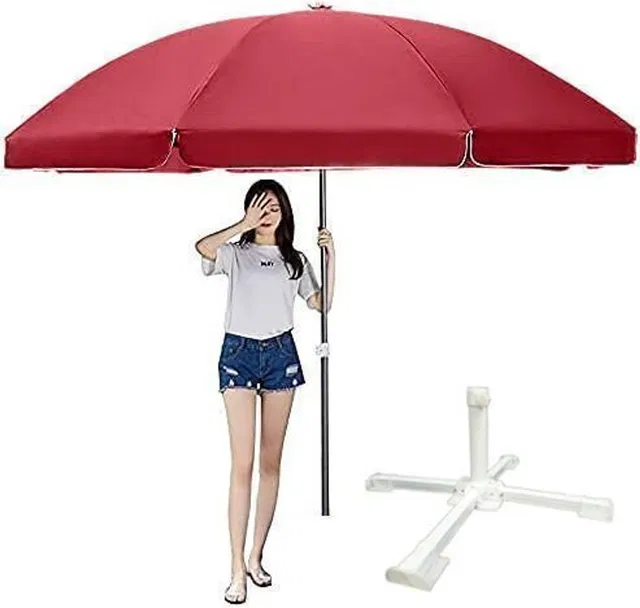 GREEN BIRD Garden Umbrella With Stand 8ft Outdoor Big size Umbrella for Shop,Garden KL35 Umbrella