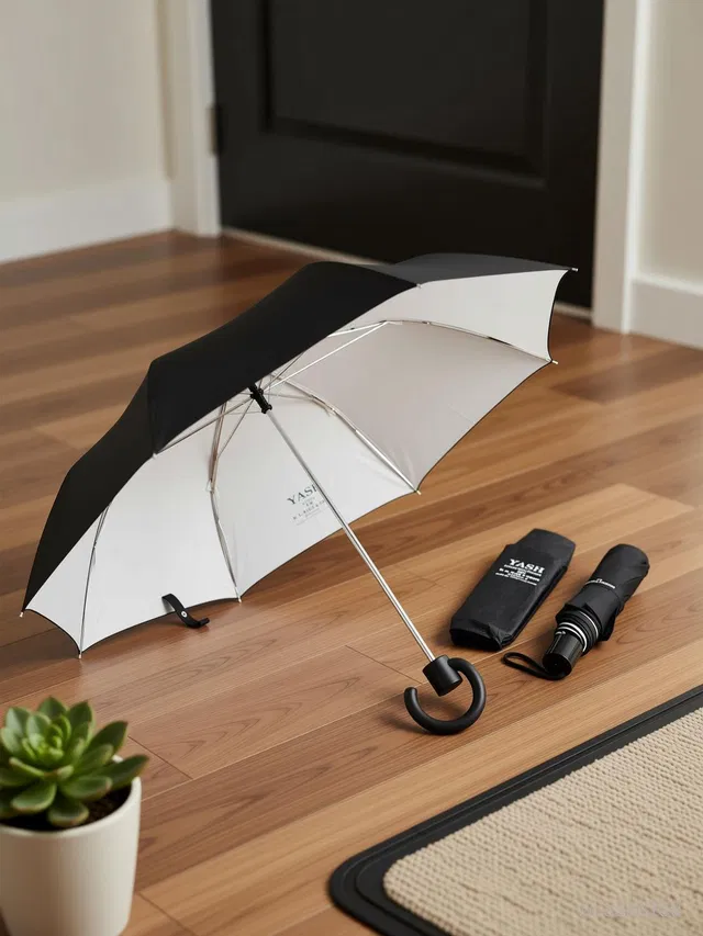 Adi K.C.Paul & Sons YASH 3 FOLD Umbrella for men & women | 3 fold umbrella for women | Black Umbrella