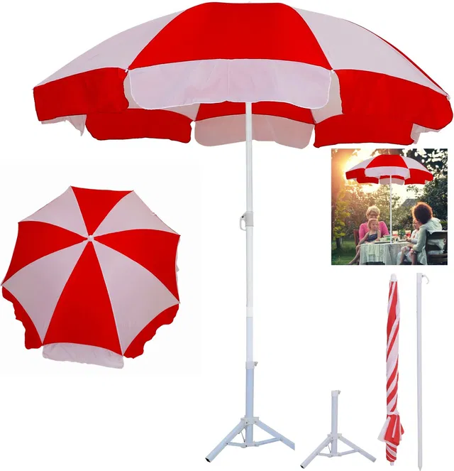 BLUEBUDS 36in/6ft Outdoor Garden Big Size Umbrella With Stand For Hotel,Restaurants Umbrella