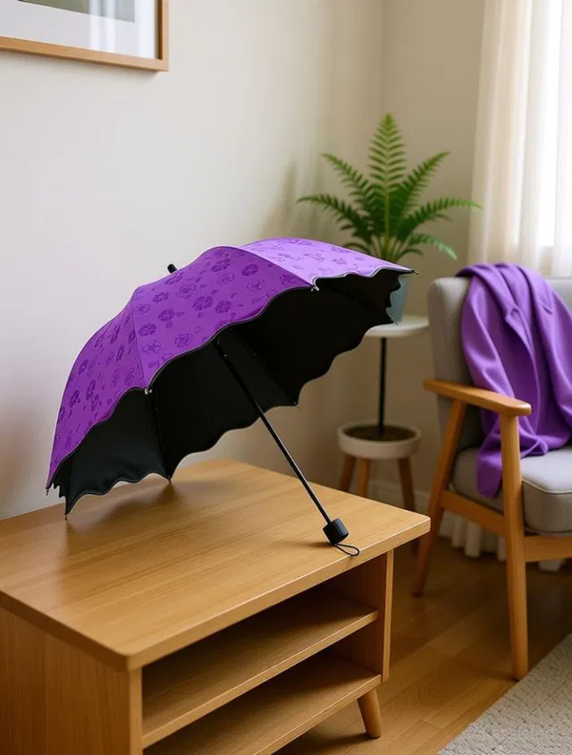 GOPINATH AUTOLINK Blossom Magic Compact Umbrella for UV Protection Sun Heat & Rain-Flowers Design Umbrella